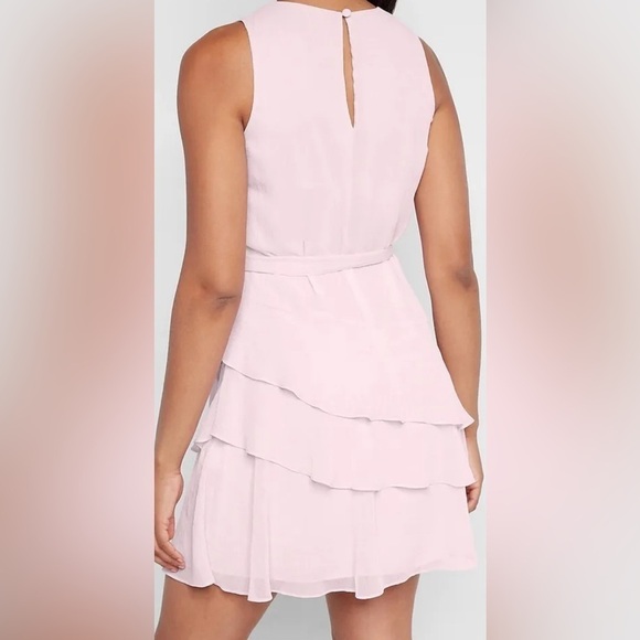 Express Tiered Ruffle Mini Dress Size S - Picture 2 of 8